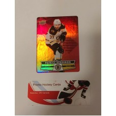 DC-6 Patrice Bergeron Base Red Parallel Die Cut Set 2021-22 Tim Hortons UD Upper Deck 